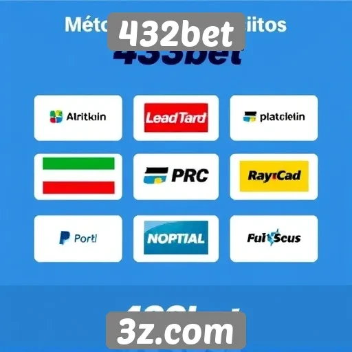 Métodos de pagamento aceitos na plataforma 432bet